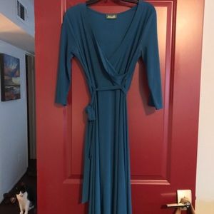 Teal Maude maxi dress